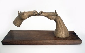 Horses Kissing (reproduction printing image)